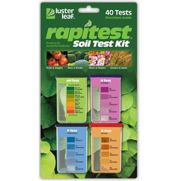 Luster Leaf® Rapitest® Soil Test Kit - 40ct - Tests Included : (10) pH, (10) Nitrogen, (10) Phosphorus & (10) Potash