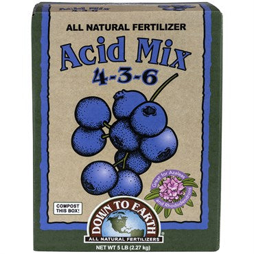 Down to Earth™ Acid Mix 4-3-6 - 5lb - For Acid Soil Loving Plants
