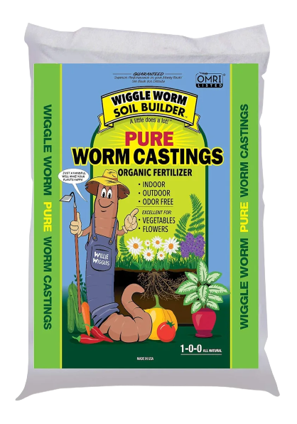 Worm Castings, 4.5-Pound Organic Fertilizer Wiggle Worm Soil Builder 100% PURE Organic Earthworm Castings - Green Valley Hydroponics